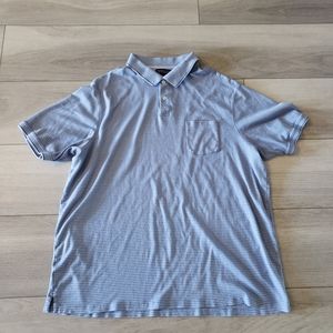 3XT Mens Roundtree & York Blue Polo with Pocket